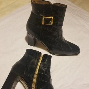 Mauri Alligator Ankle Boots Size 38 1/2